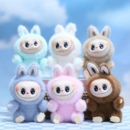 vinyl labubu pendant labubu plush toy doll bag pendant keychain cross-border doll